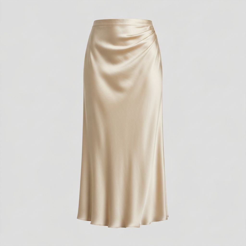 Silk Midi Skirt